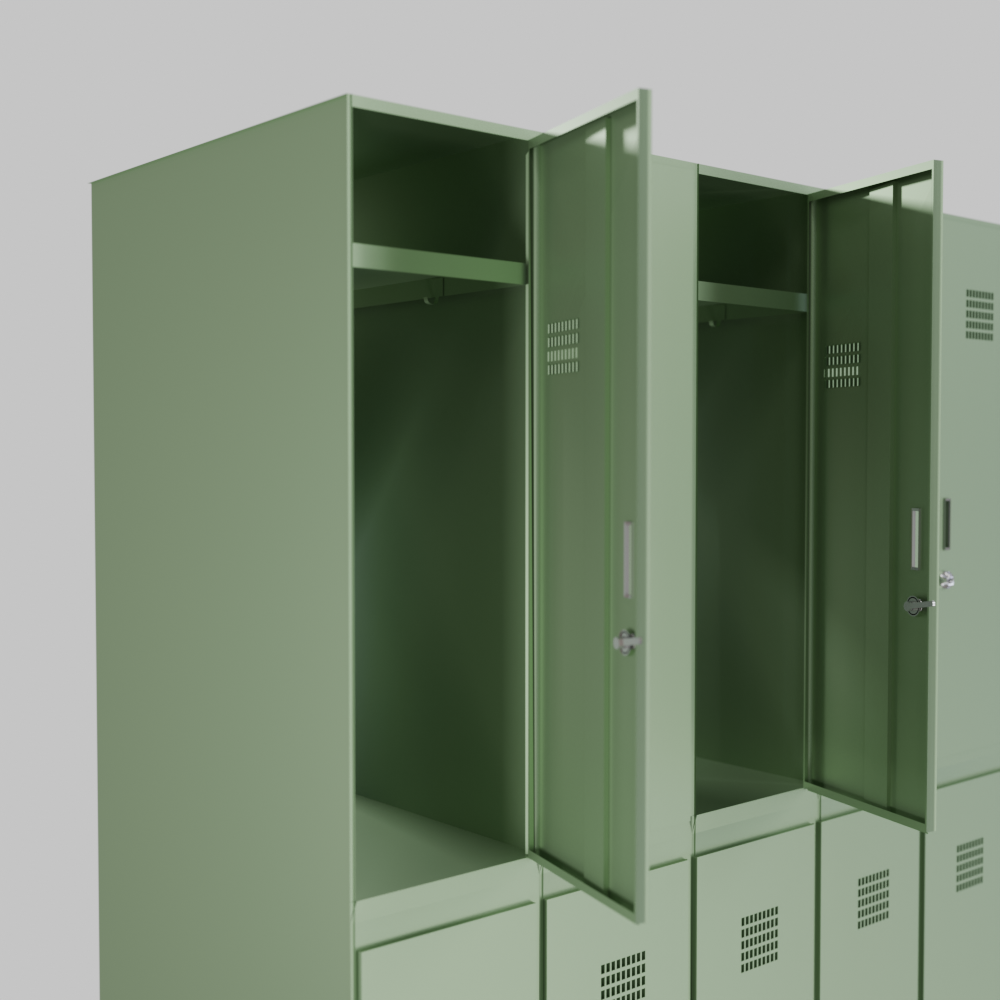 Metal Sectional Staff Locker 6×2 with Shelves - Image 2