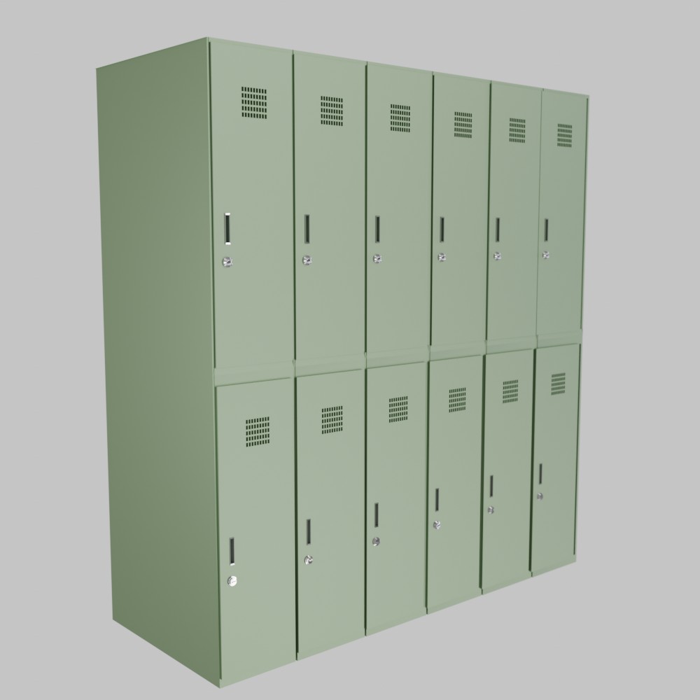 Metal Sectional Staff Locker 6×2 with Shelves