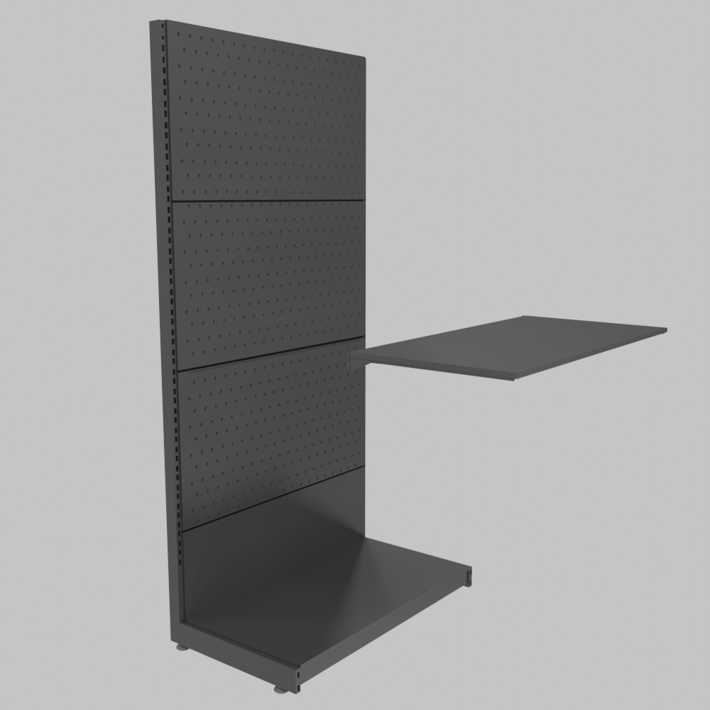 Perforated shelving unit with 1 shelf - Image 2