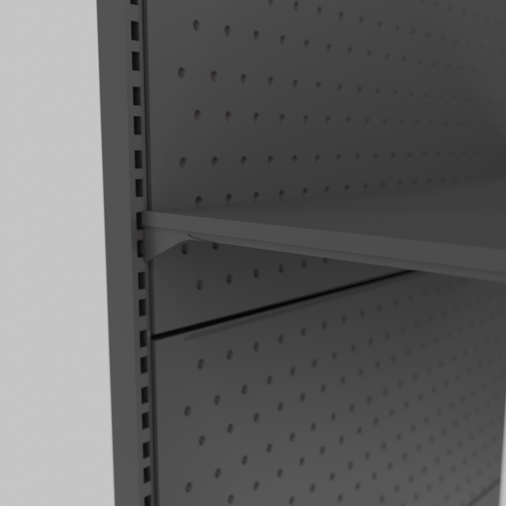 Perforated shelving unit with 1 shelf - Image 3