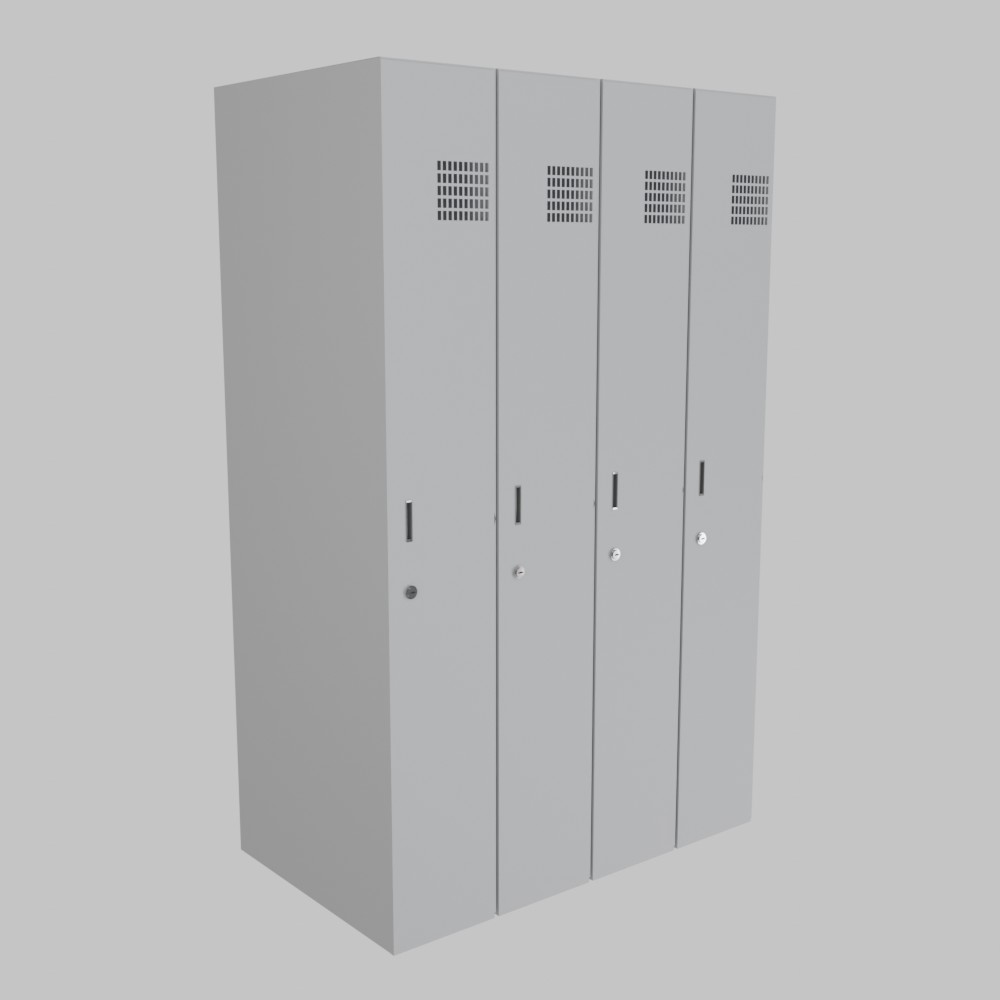 Metal sectional locker 1×4 without shelves
