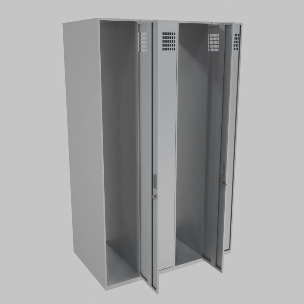 Metal sectional locker 1×4 without shelves - Image 3