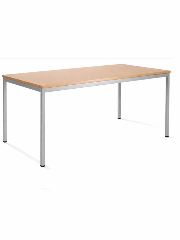 Industrial work table with scratch-resistant laminated top and metal frame AV4