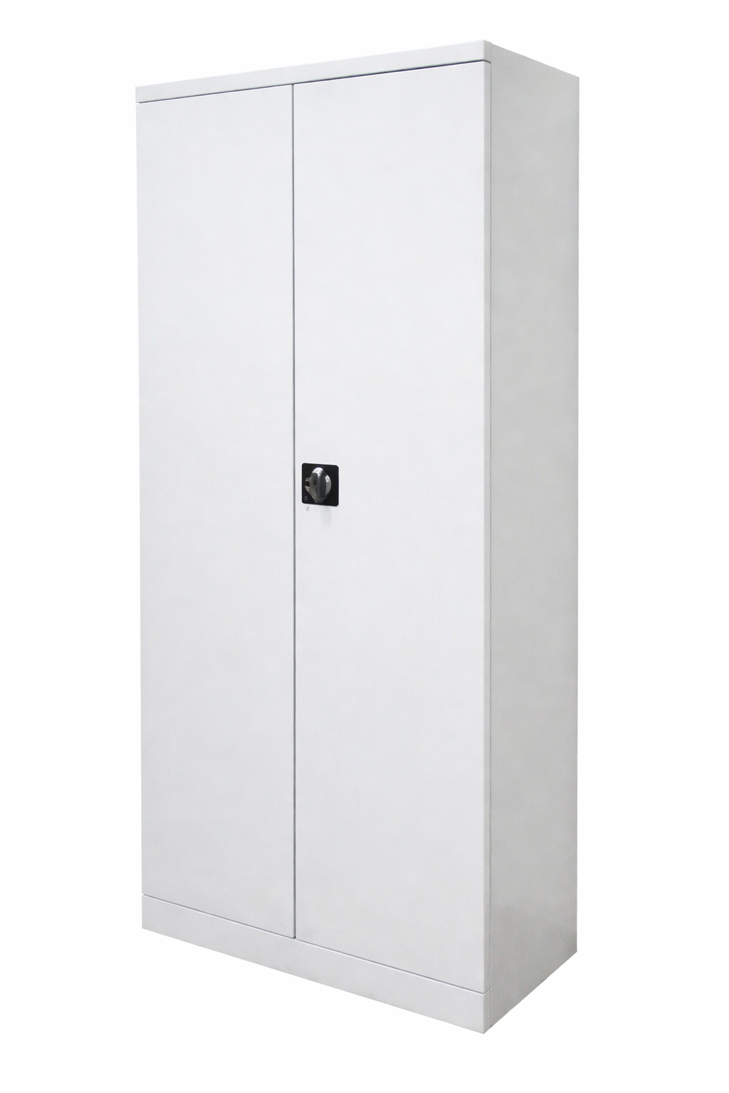 Metal office storage cabinet with hinged doors and shelves AV4