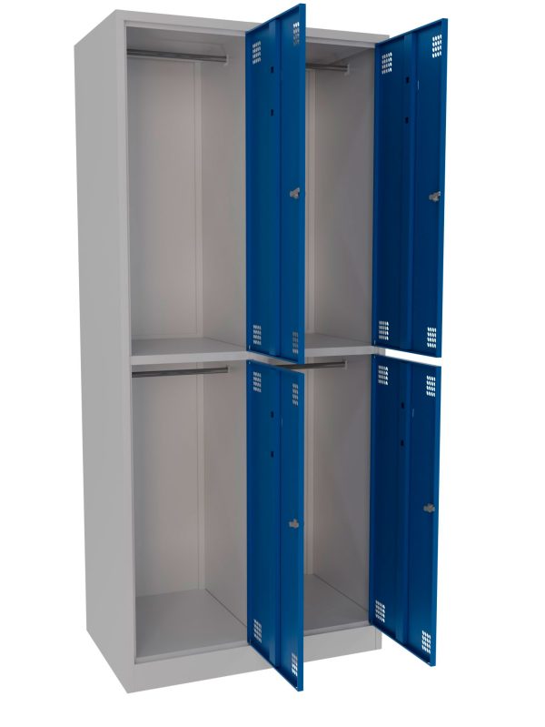 Four door two tier metal locker