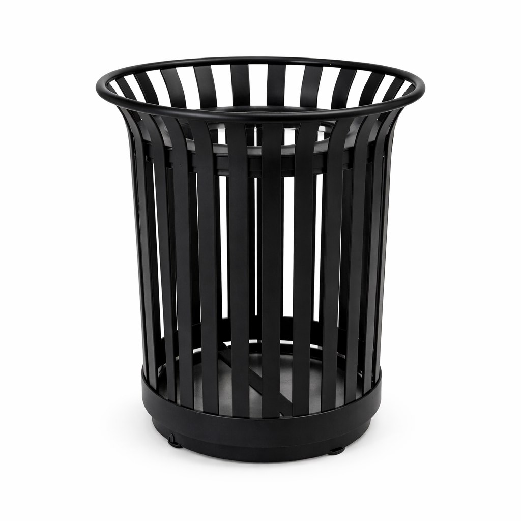 Outdoor Metal Waste Bin with Inner Liner - Image 2