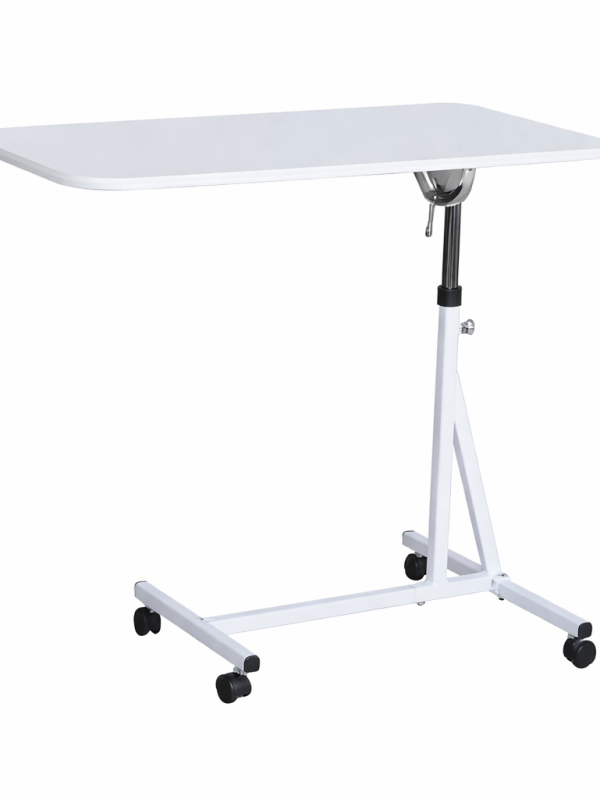 Adjustable medical bedside table SN-3 overbed hospital table on wheels