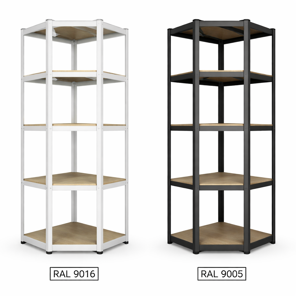 Budget Metal Storage Rack – Corner Version (Rack Budget Corner) - Image 2