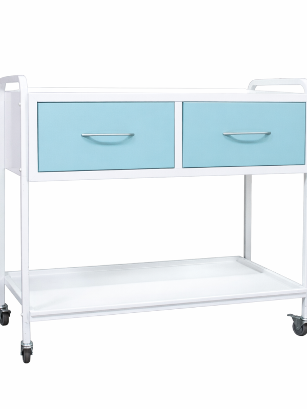 Medical manipulation table SM-2 Plus with two wide drawers hospital trolley on wheels