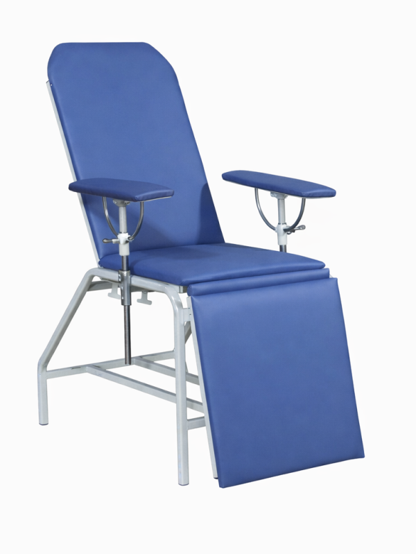 Medical sorption chair VR with adjustable backrest and foot section on white background