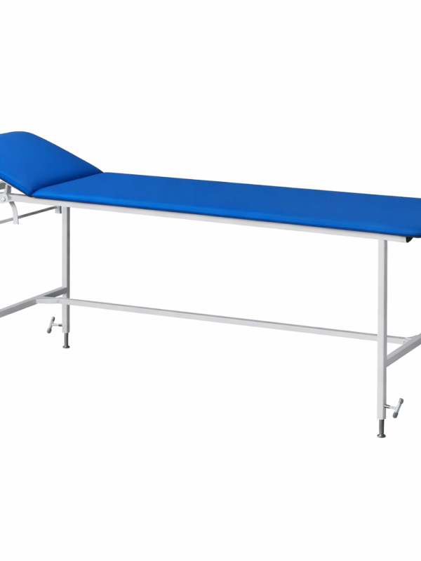 Massage couch KM with adjustable height and welded metal frame for therapeutic massage