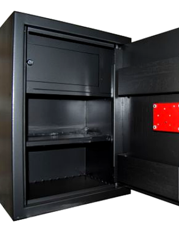 Steel security storage cabinet AV4 SC2 with reinforced lockable door