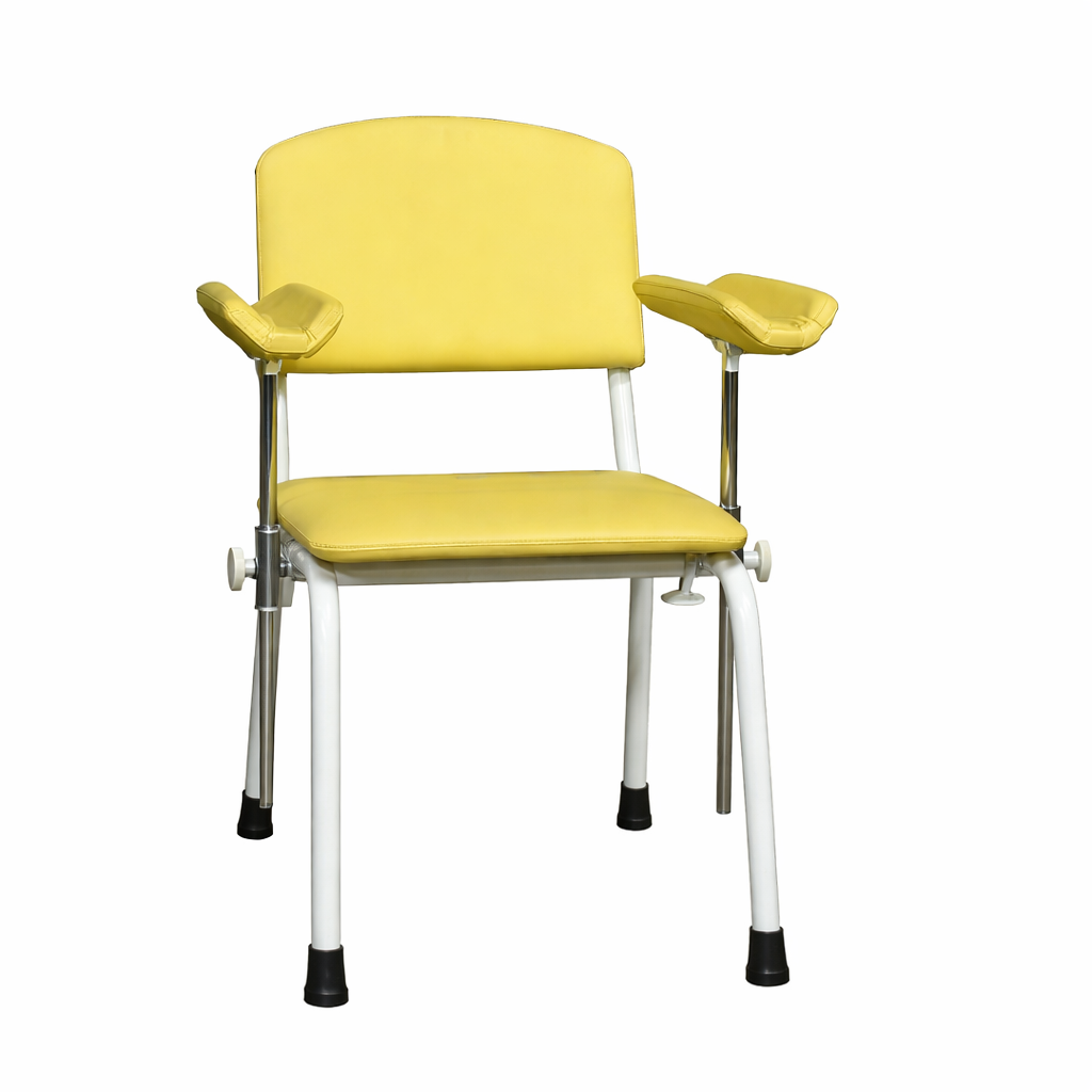 SD-1 / SD-2 medical donor chair with vinyl upholstery and armrests on white background