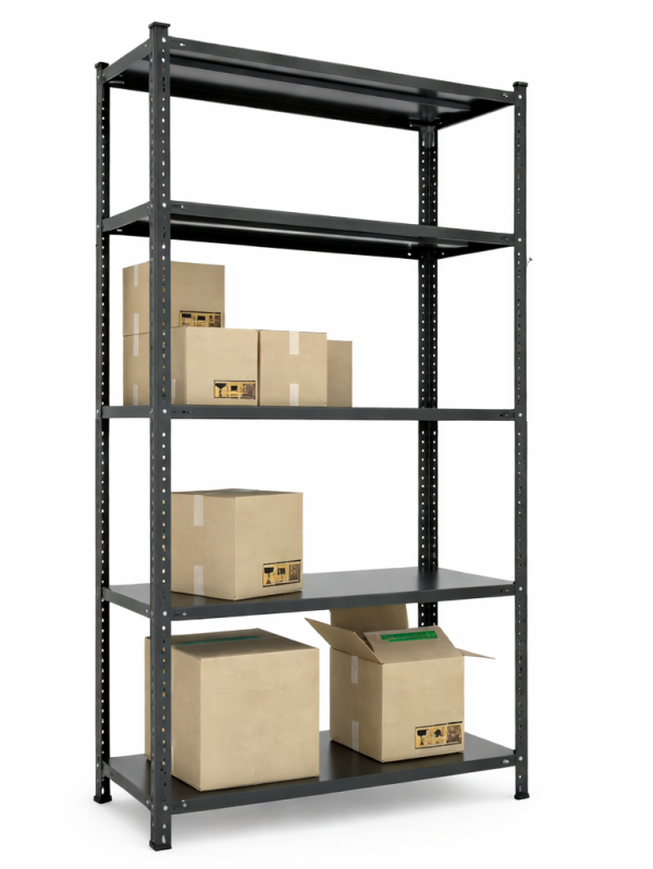Metal Storage Rack Kronos with adjustable metal shelves for warehouse and office storage, AV4