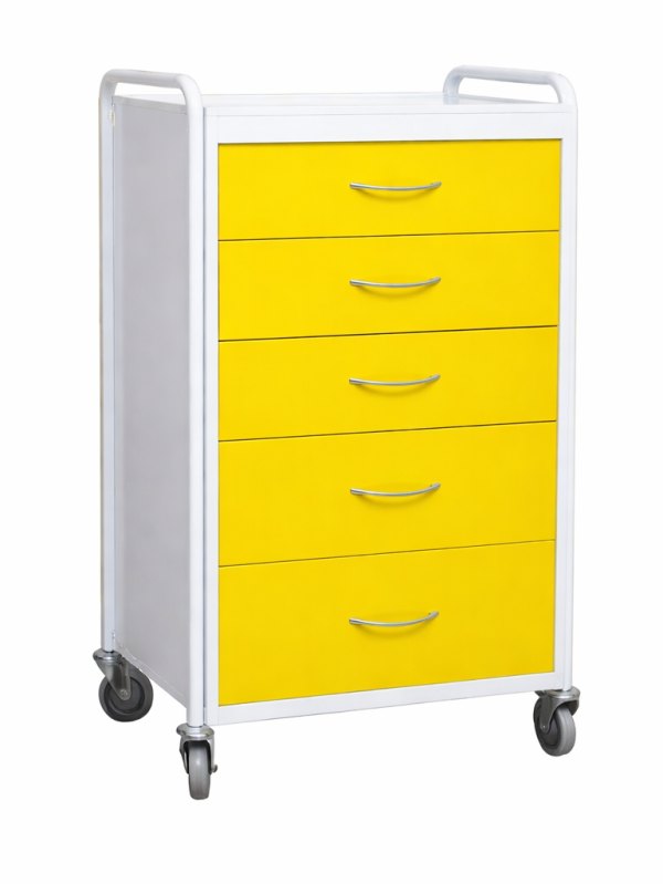 Medical manipulation cabinet SM-5 with five drawers hospital trolley on wheels